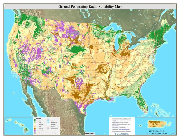 Ground Penetrating Radar GPR Suitability Map | PenetratingRadar.com ...